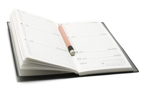 Diary isolated
