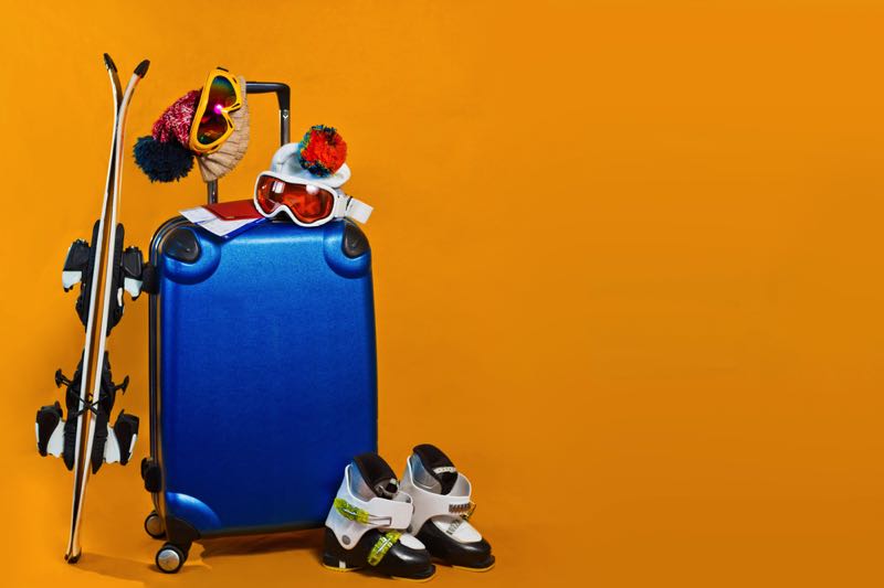 Luggage for a ski trip