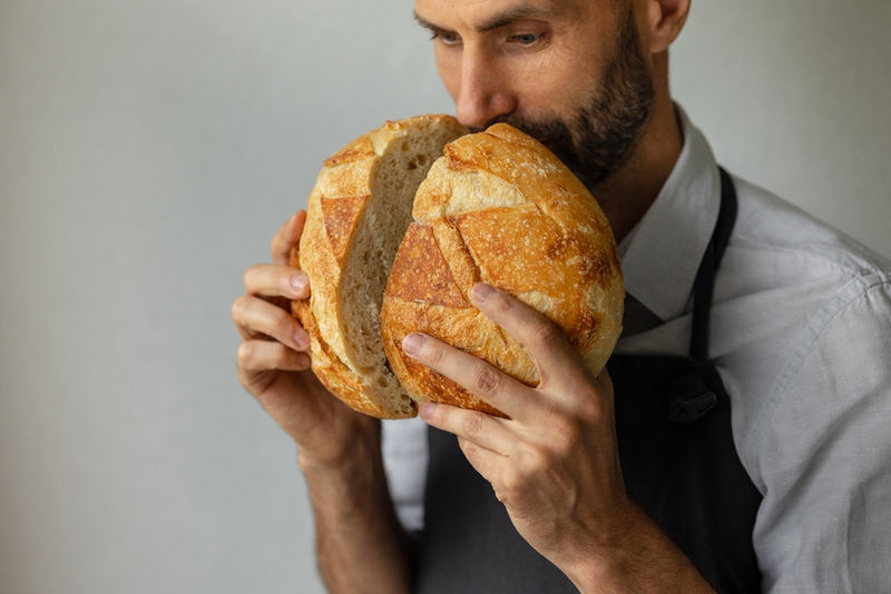 Dad with sourdough