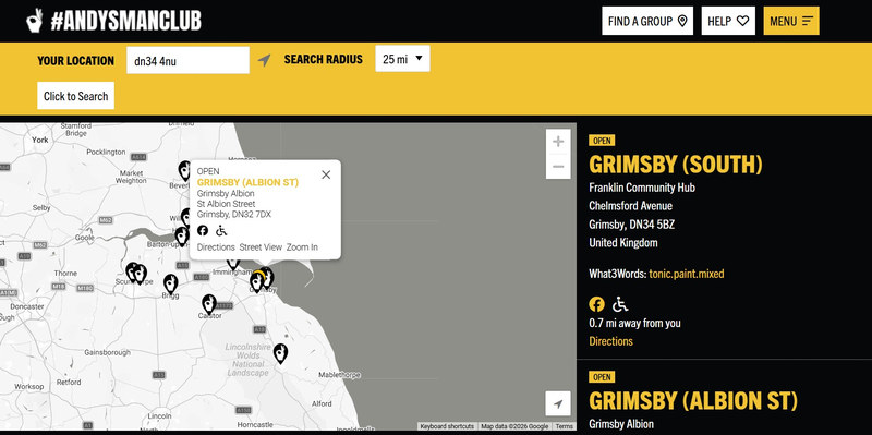 Andys Man Club Locations