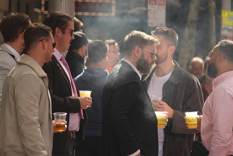 Men Drinking and Smoking