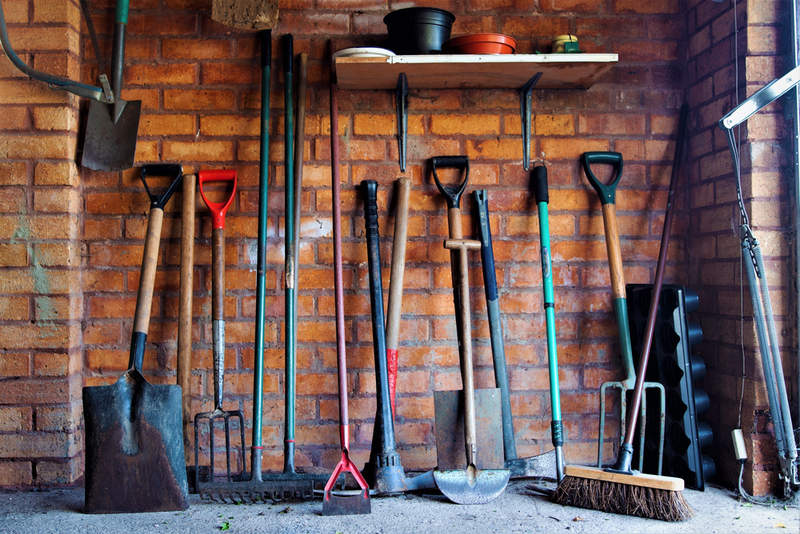 Gardening Equipment in Garage