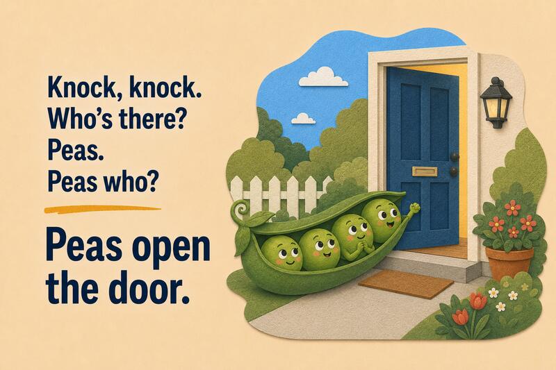 Dad Jokes Knock Knock Peas