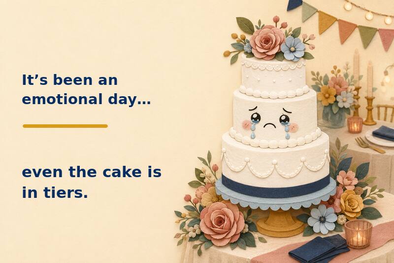 Dad Jokes Wedding Cake
