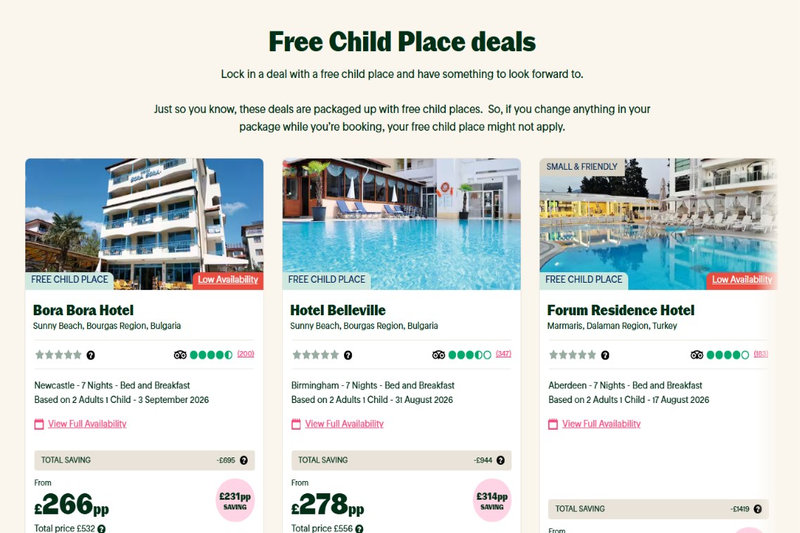 First Choice Free Child Place Deals