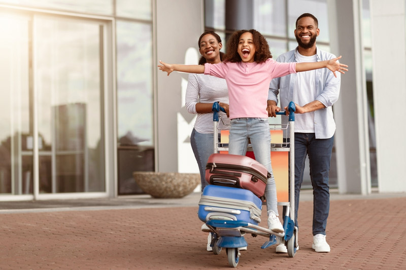 Young Family at Airport