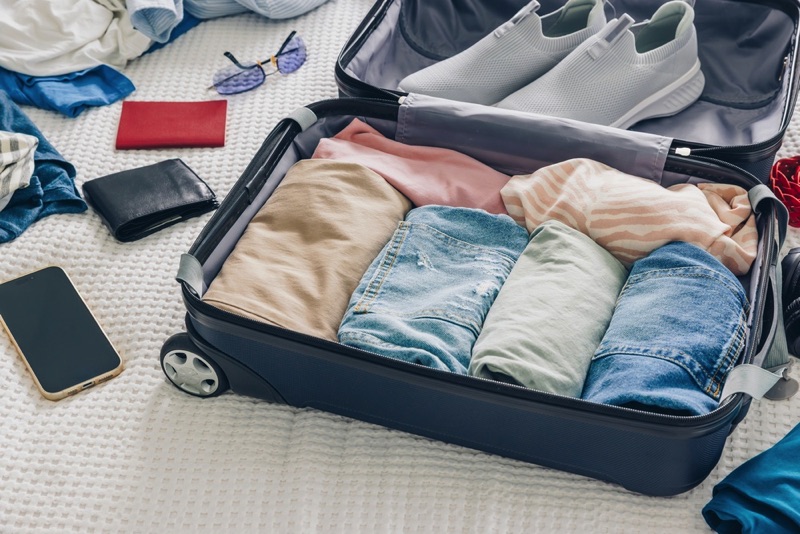 Packing cosy clothes for trip