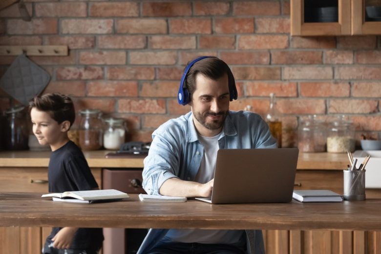 Noise cancelling headphones working from home
