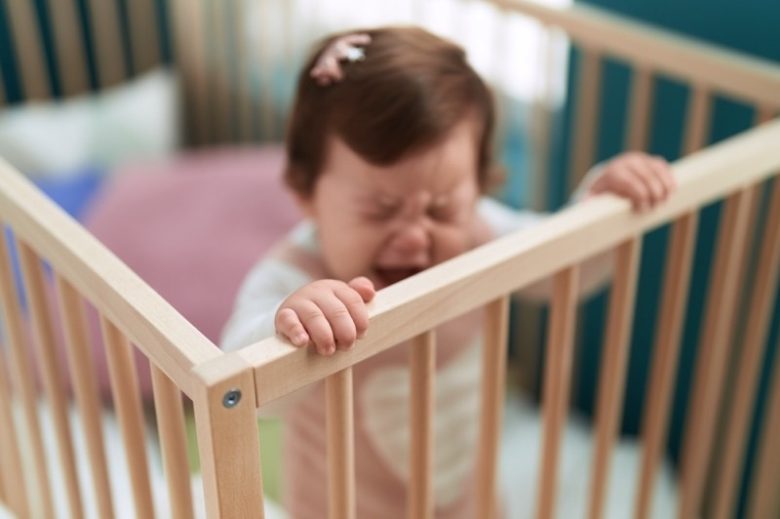 Toddler crying in crib