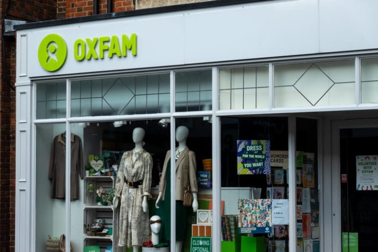 Oxfam charity shop in Bishops Stortford